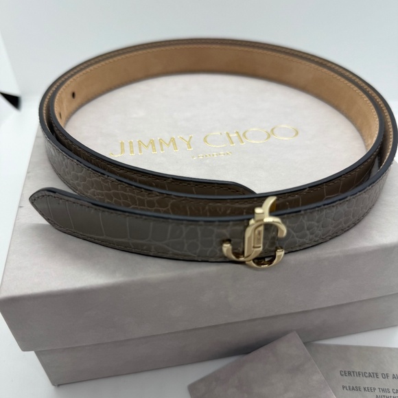 Jimmy Choo Croc Embossed Belt